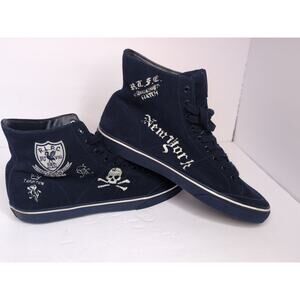 Polo Ralph Lauren Solomon Suede Sneakers Navy Blue – Men’s Size 13D